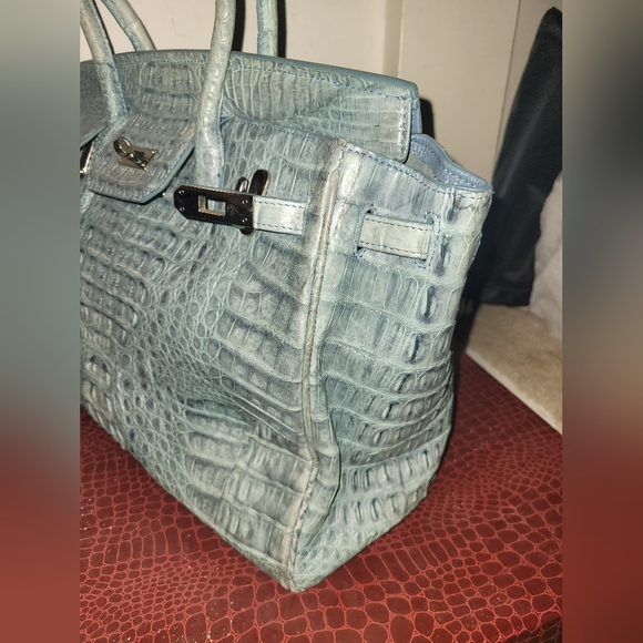 Awesome real crocodile buckle handle bag - Picture 8 of 16